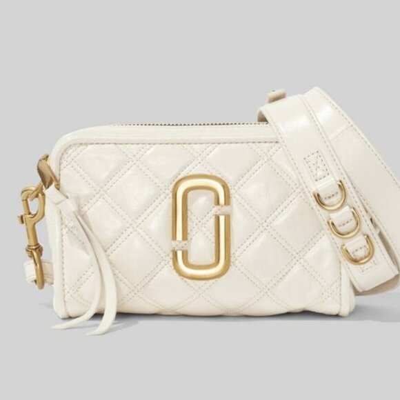 Marc Jacobs Softshot 21 Quilted Crossbody Bag Ivory NWT - Picture 4 of 9